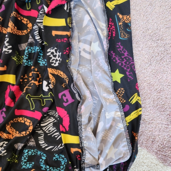 ECKO RED Halter Hooded Mini Dress Sz 1X Black Graffiti Pattern - Picture 3 of 14